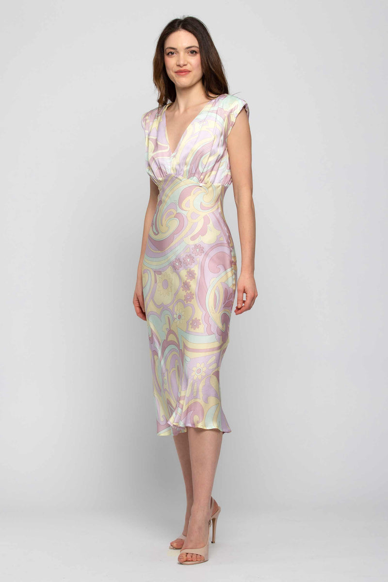 Long viscose dress from the Gold Collection - Dress RISHEA