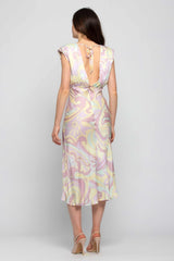 Long viscose dress from the Gold Collection - Dress RISHEA