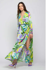 Robe à motifs avec fente - Robe JOHAMA