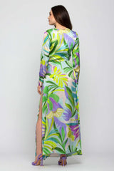 Robe à motifs avec fente - Robe JOHAMA