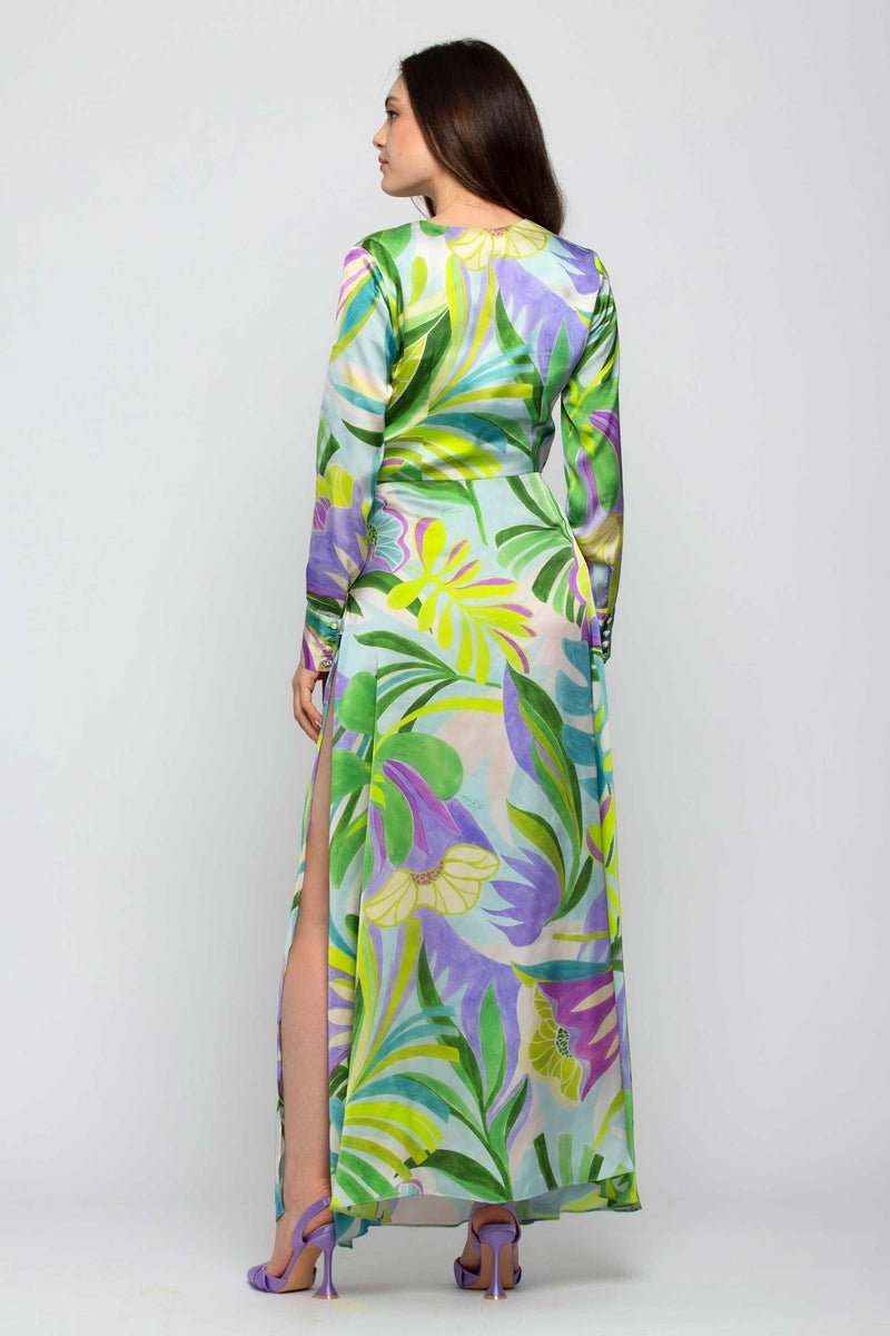 Robe à motifs avec fente - Robe JOHAMA