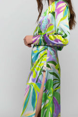 Robe à motifs avec fente - Robe JOHAMA