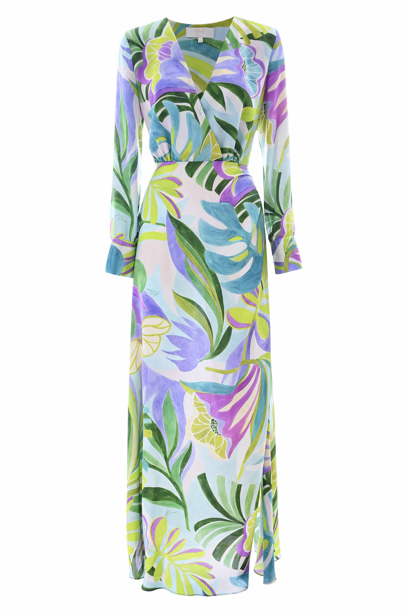 Robe à motifs avec fente - Robe JOHAMA