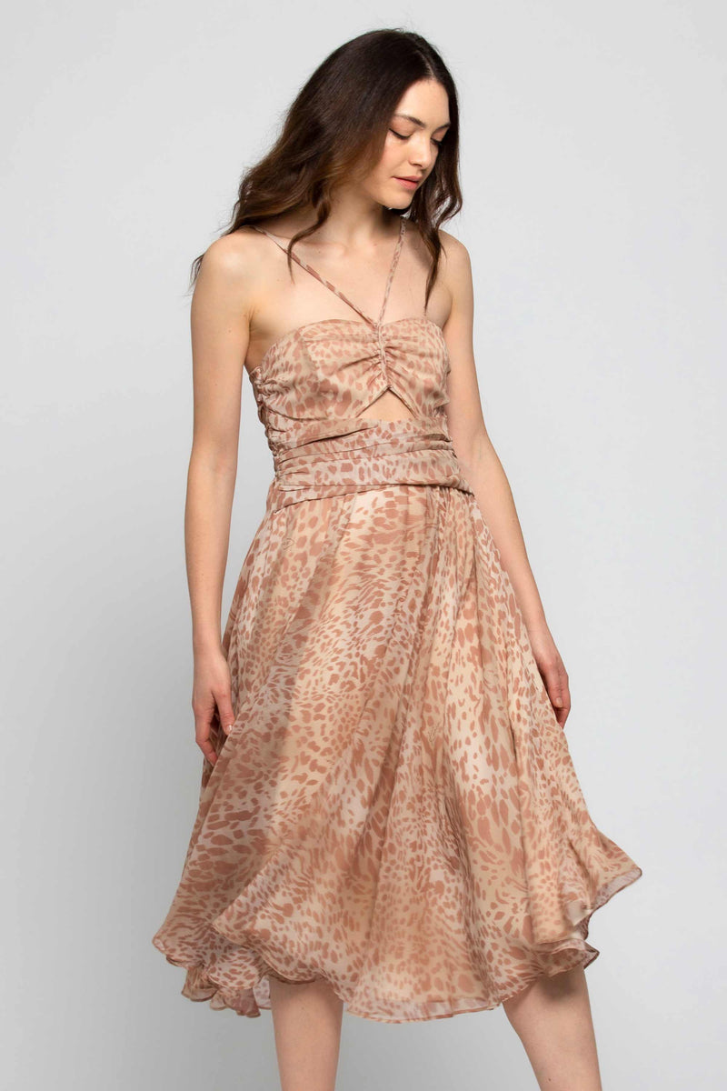 Abito con stampa animalier - Abito BRAXIC