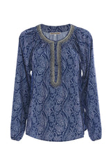 Chemisier motif cachemire à manches longues - Blouse FAIRFIE