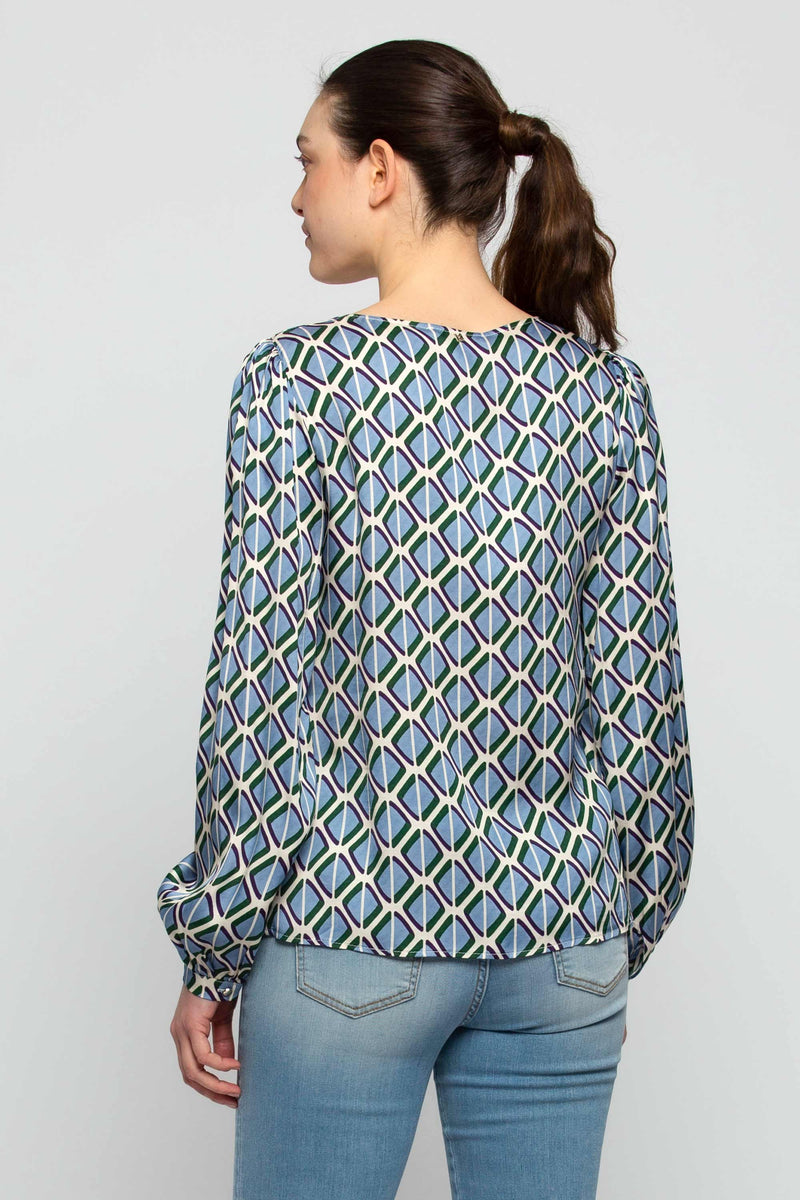 Geometric print blouse - Blouse AYAYE