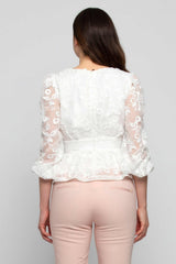 Floral lace blouse - Blouse YUXANNE