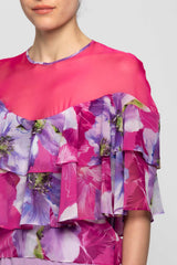 Floral blouse with ruffles - Blouse CIRATH