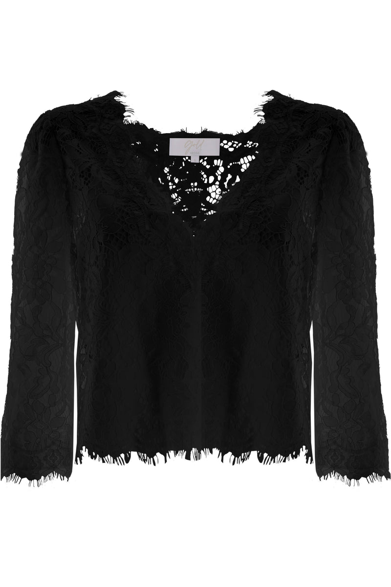 Blusa in pizzo con scollo a v - Blusa RESHELL