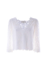 Blusa in pizzo con scollo a v - Blusa RESHELL