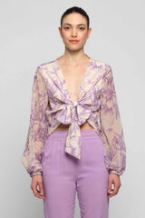 Floral blouse from the Gold Collection - Blouse BUDDAE