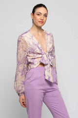 Blusa annodata con fantasia floreale - Blusa BUDDAE