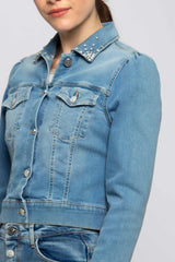 Giubbotto in denim applicazioni - Giubbotto Denim Applicazioni KUMARI