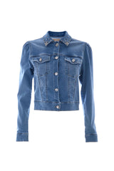 Giubbotto in denim applicazioni - Giubbotto Denim Applicazioni KUMARI