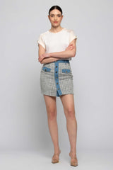 Skirt with denim inserts - Skirt MARAINI