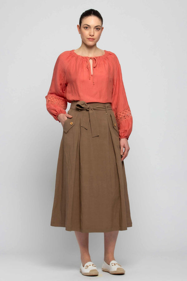 High-waisted midi skirt - Skirt FARIREN