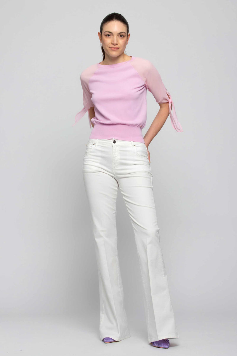 Viscose crew neck jumper - Sweater AHMAN