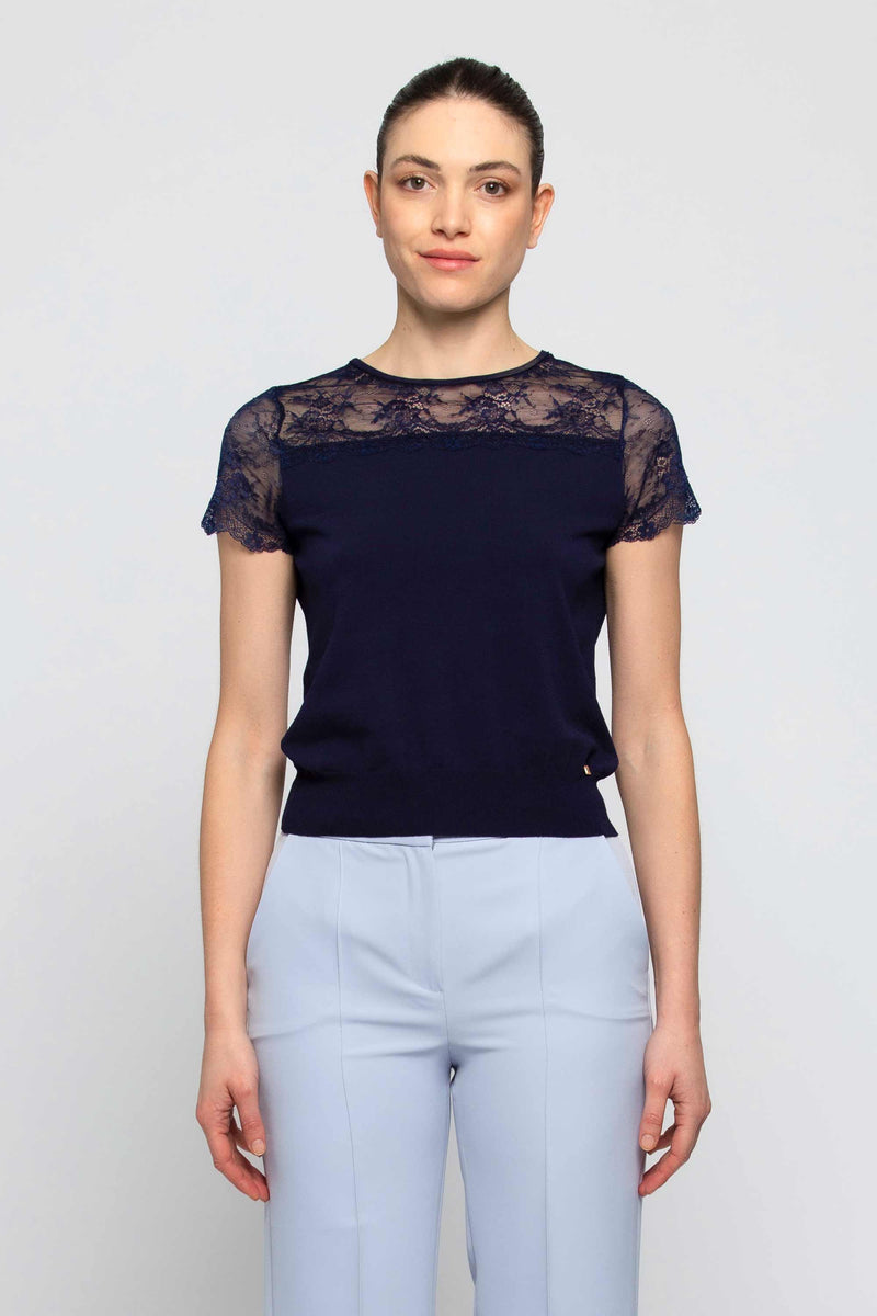 Jumper with lace - Sweater BAIRANN