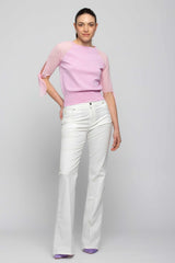 Flared cotton trousers - Color Trousers GRAZIA
