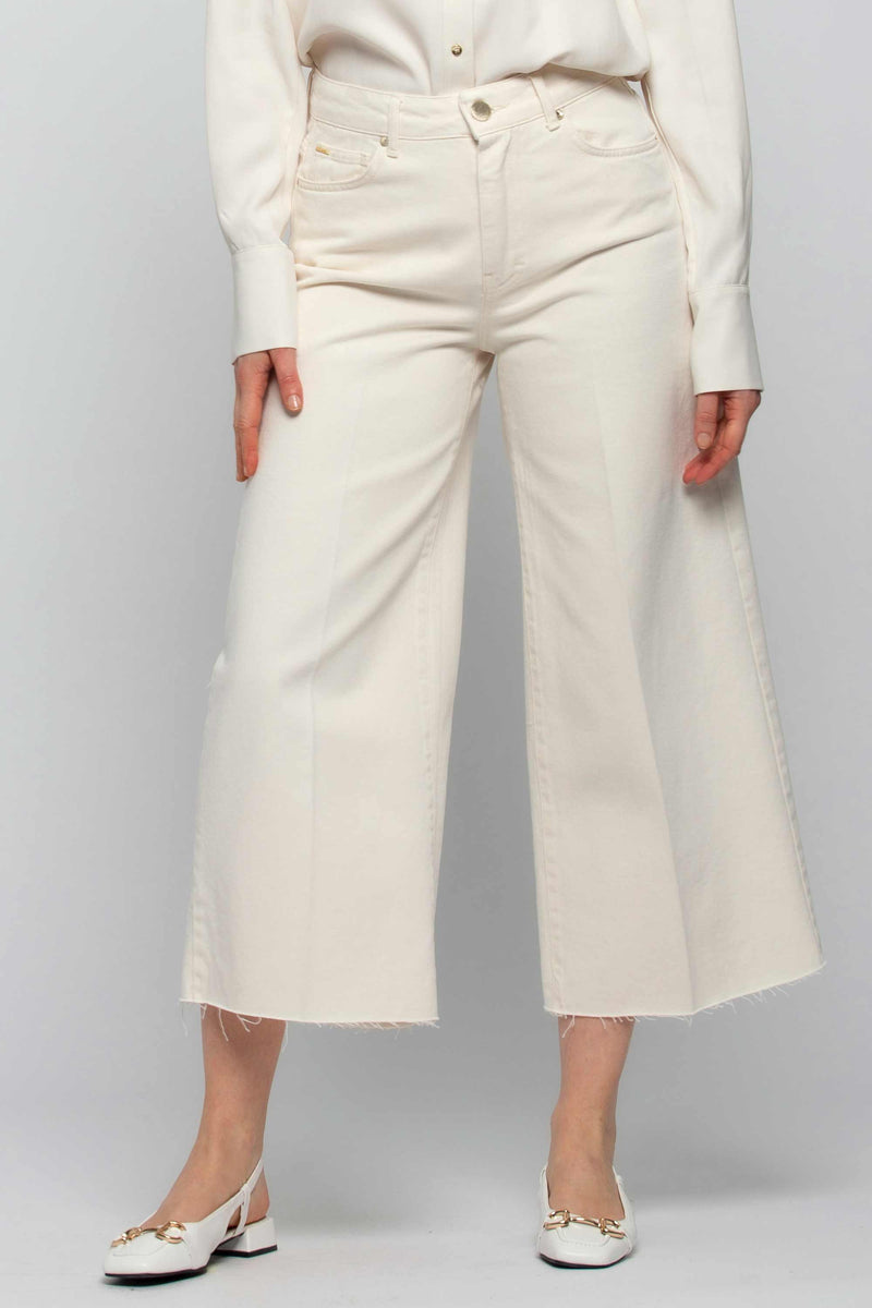 Pantaloni culottei in cotone - Pantalone Color OLAIT