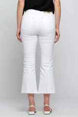 Cotton trousers with fringed hems - Color Trousers DALEVI