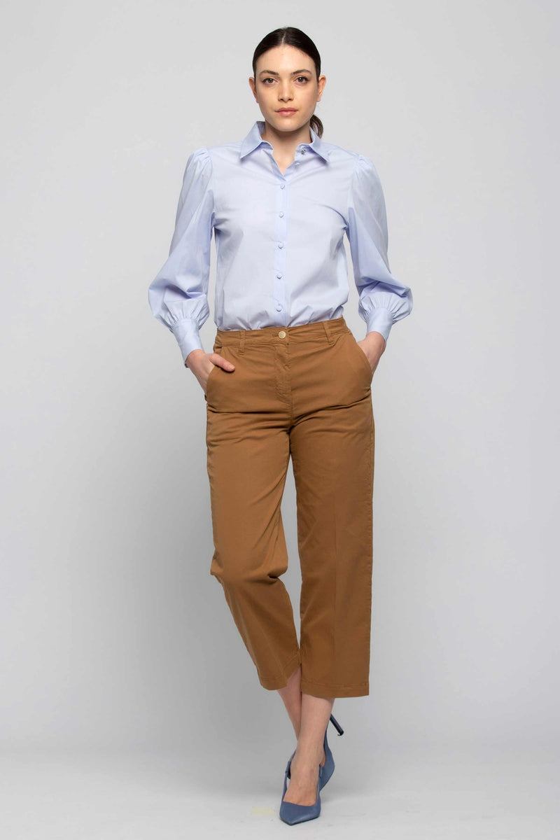 Pantaloni in cotone dal taglio ampio - Pantalone Color DELALL