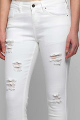 Ripped cotton trousers - Color Trousers GEWANN