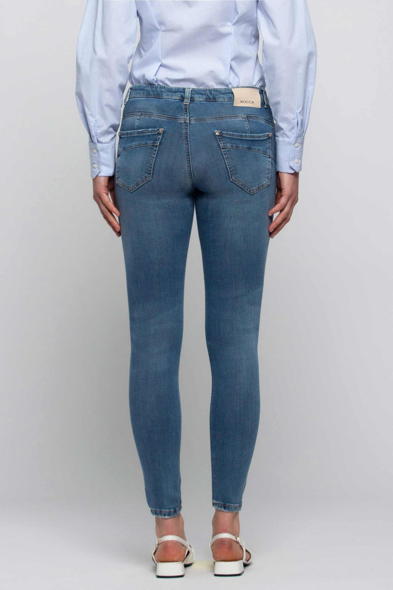 High-waisted skinny jeans - Denim trousers BACKUP