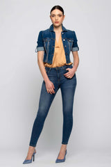 Jeans skinny vita media - Pantalone Denim BACKUP