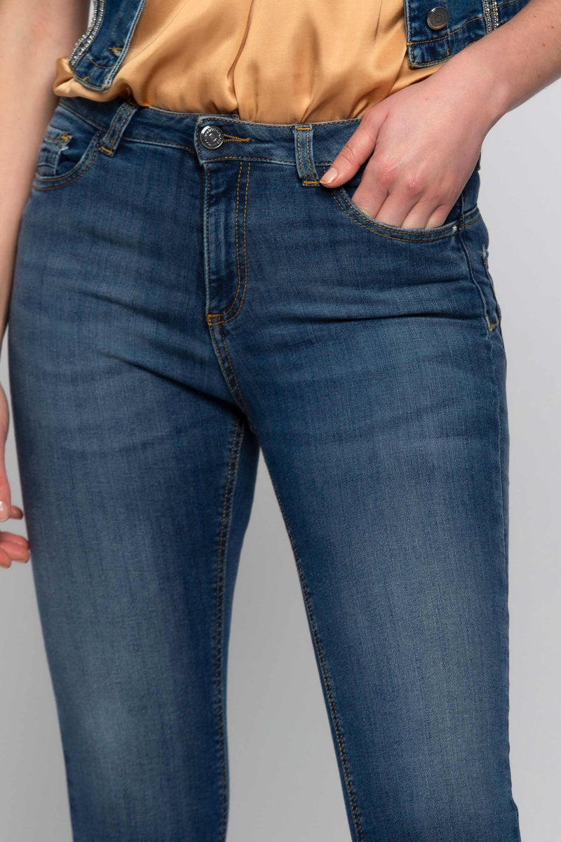 Jeans skinny vita media - Pantalone Denim BACKUP