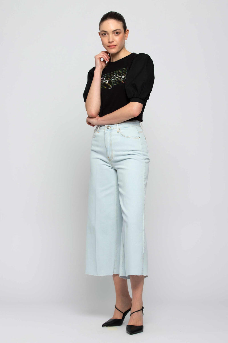 Pantalon ample en denim et coton - Pantalons Denim OLAIT