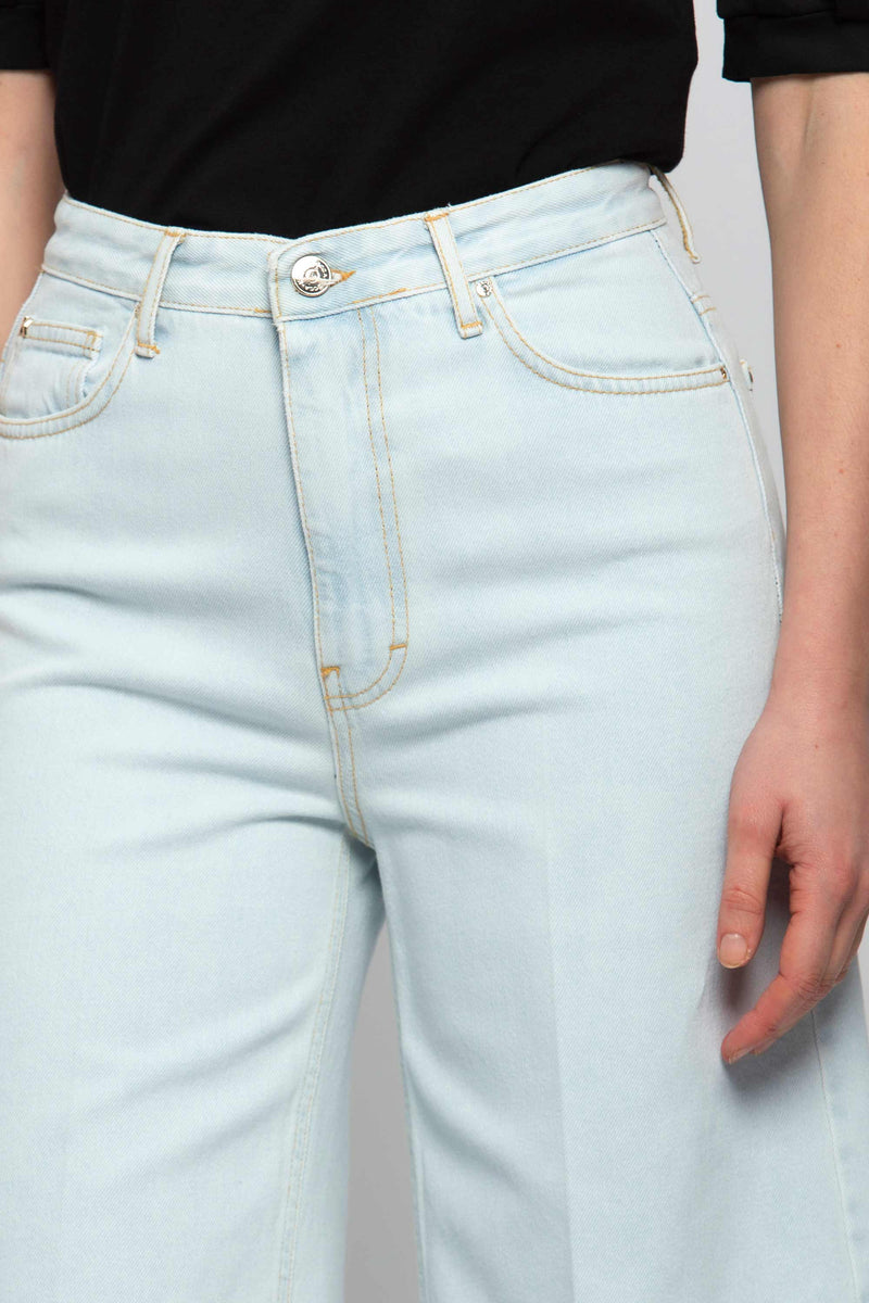 Loose denim and cotton trousers - Denim trousers OLAIT