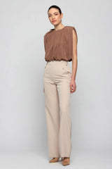 Fashion trousers with button details on the sides - Fashion trousers FENETH