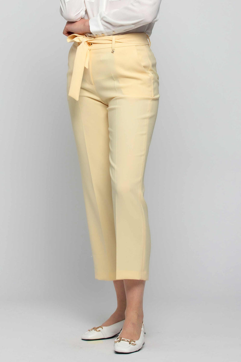 Fashion trousers with a belt at the waist - Fashion trousers TATY