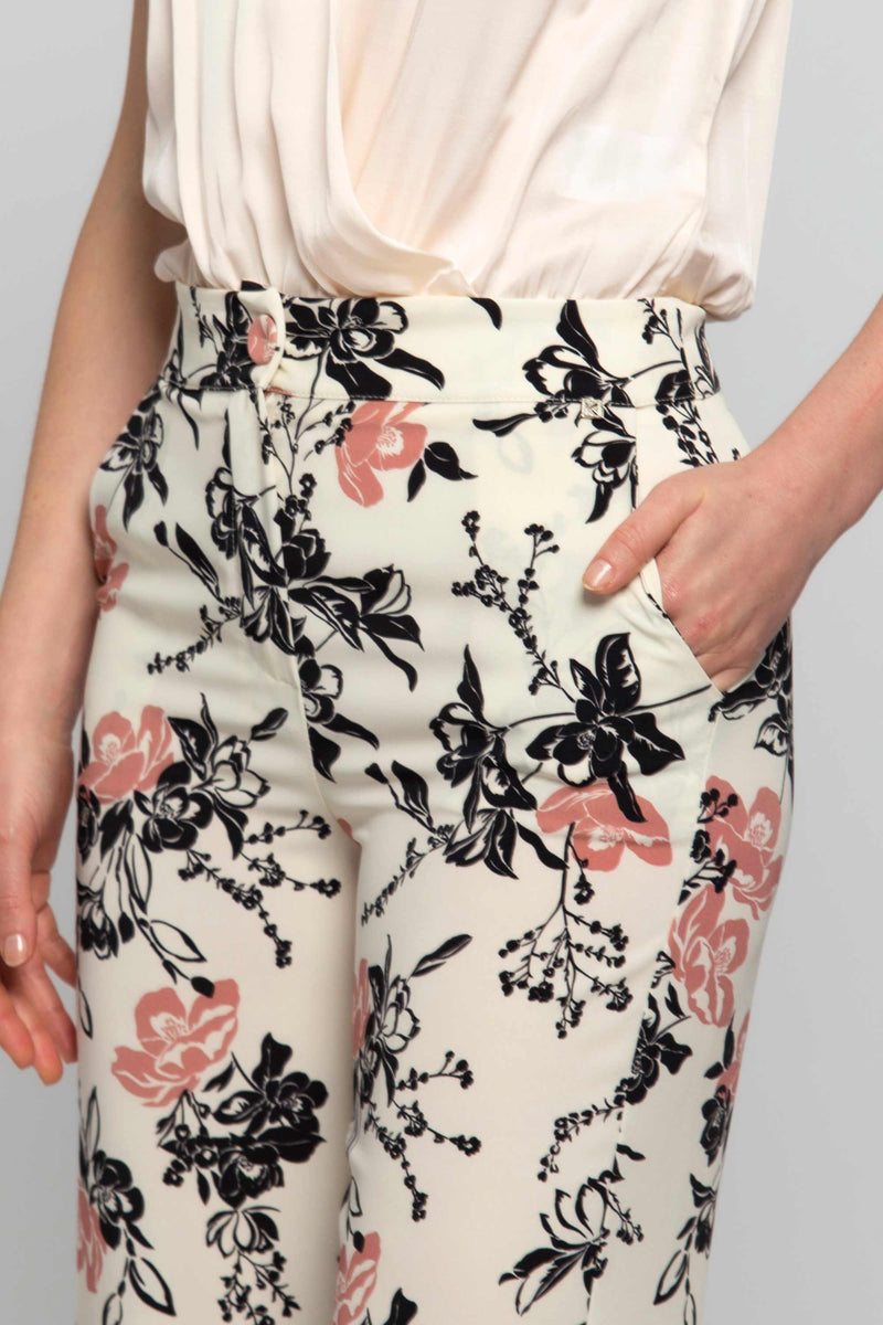 Pantalon large à motifs fleuris - Pantalons Fashion MARANARRA
