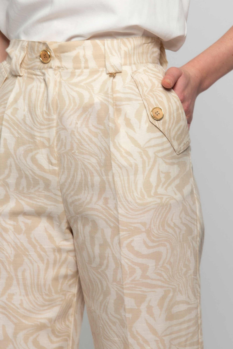 Zebra print trousers - Fashion trousers RAYURA