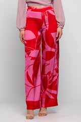 Pantalone palazzo con stampa bicolor - Pantalone Fashion GLAETEY