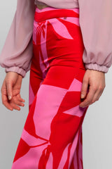 Pantalone palazzo con stampa bicolor - Pantalone Fashion GLAETEY
