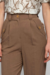 Pantaloni in viscosa e lino - Pantalone Fashion RAYURA