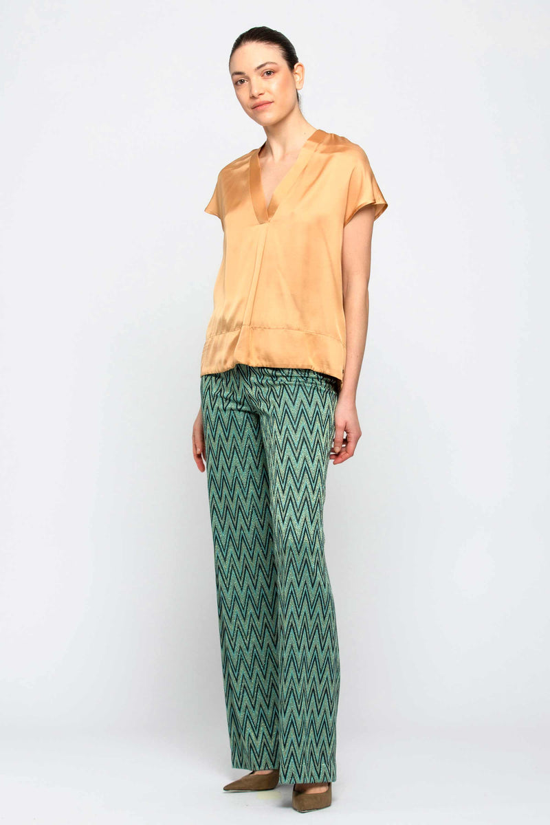 Pantalon brillant à motif géométrique - Pantalons Fashion FILIPPA