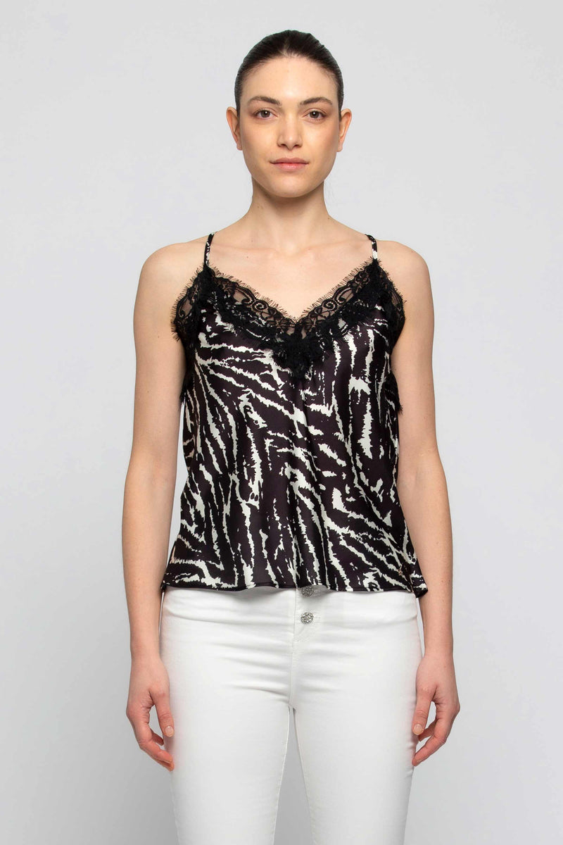 Flared top with lace inserts - Top ULILL