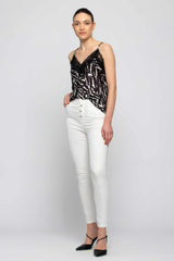Flared top with lace inserts - Top ULILL
