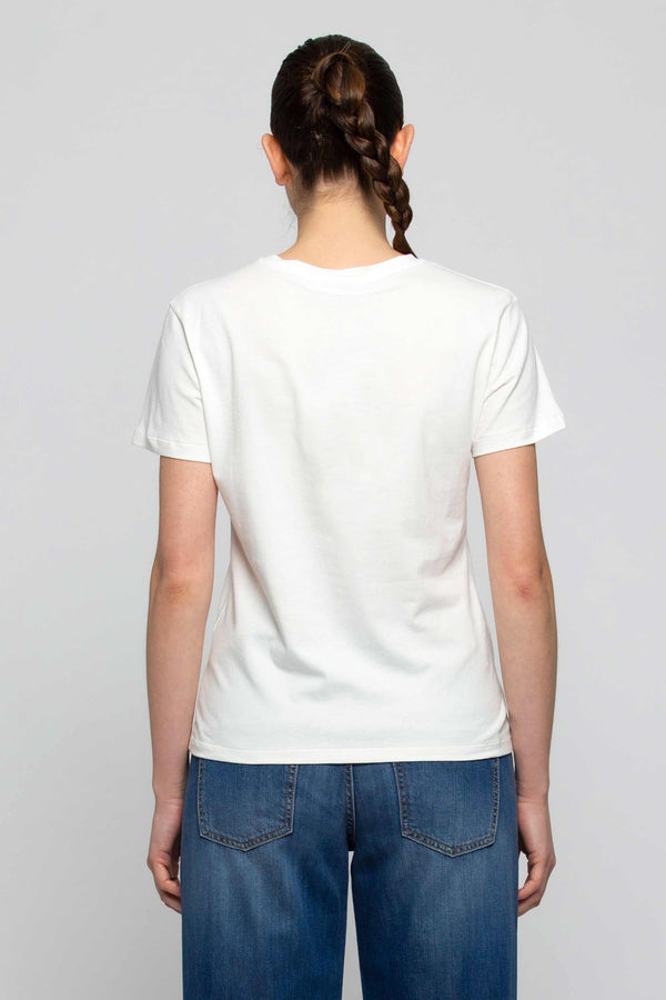 Printed T-shirt with rhinestones - T-Shirt WERREN