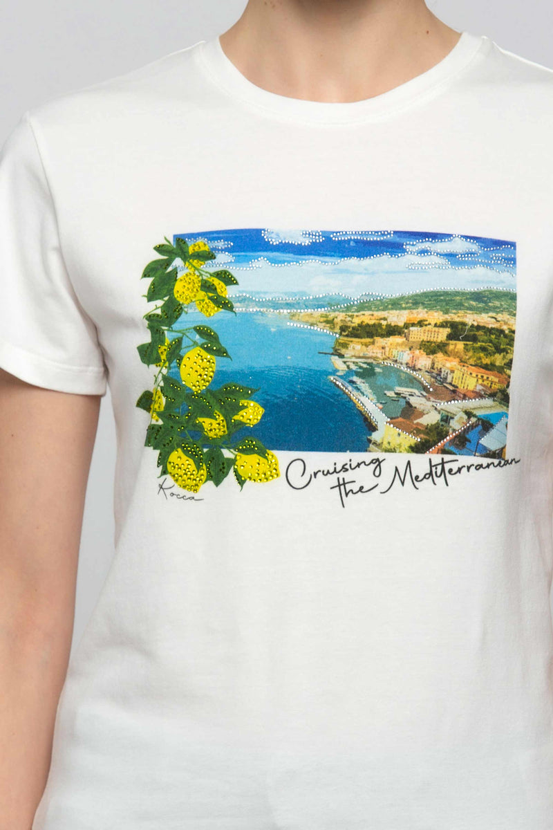 T-shirt imprimé avec strass - T-Shirt WERREN