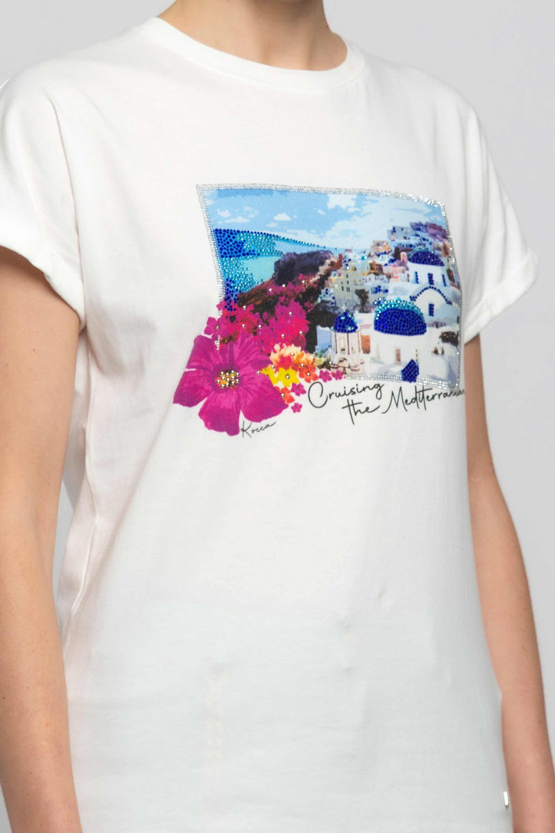 T-shirt stampata in cotone - T-Shirt VULOLA