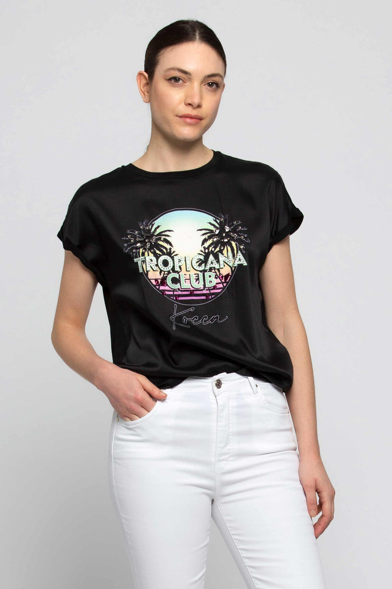 Printed viscose T-shirt - T-Shirt M/M HUARI