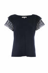 T-shirt with lace sleeves - T-Shirt VEFRU