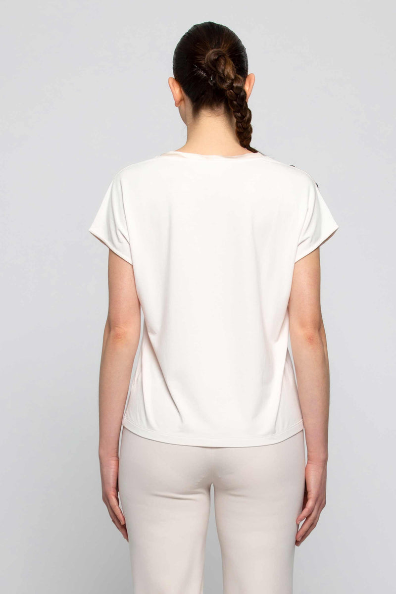 T-shirt with embellished shoulders - T-Shirt PIRAREL