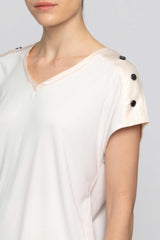 T-shirt with embellished shoulders - T-Shirt PIRAREL