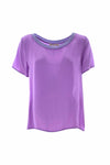 T-shirt in viscosa con scollo brillante - T-Shirt BIKMAN
